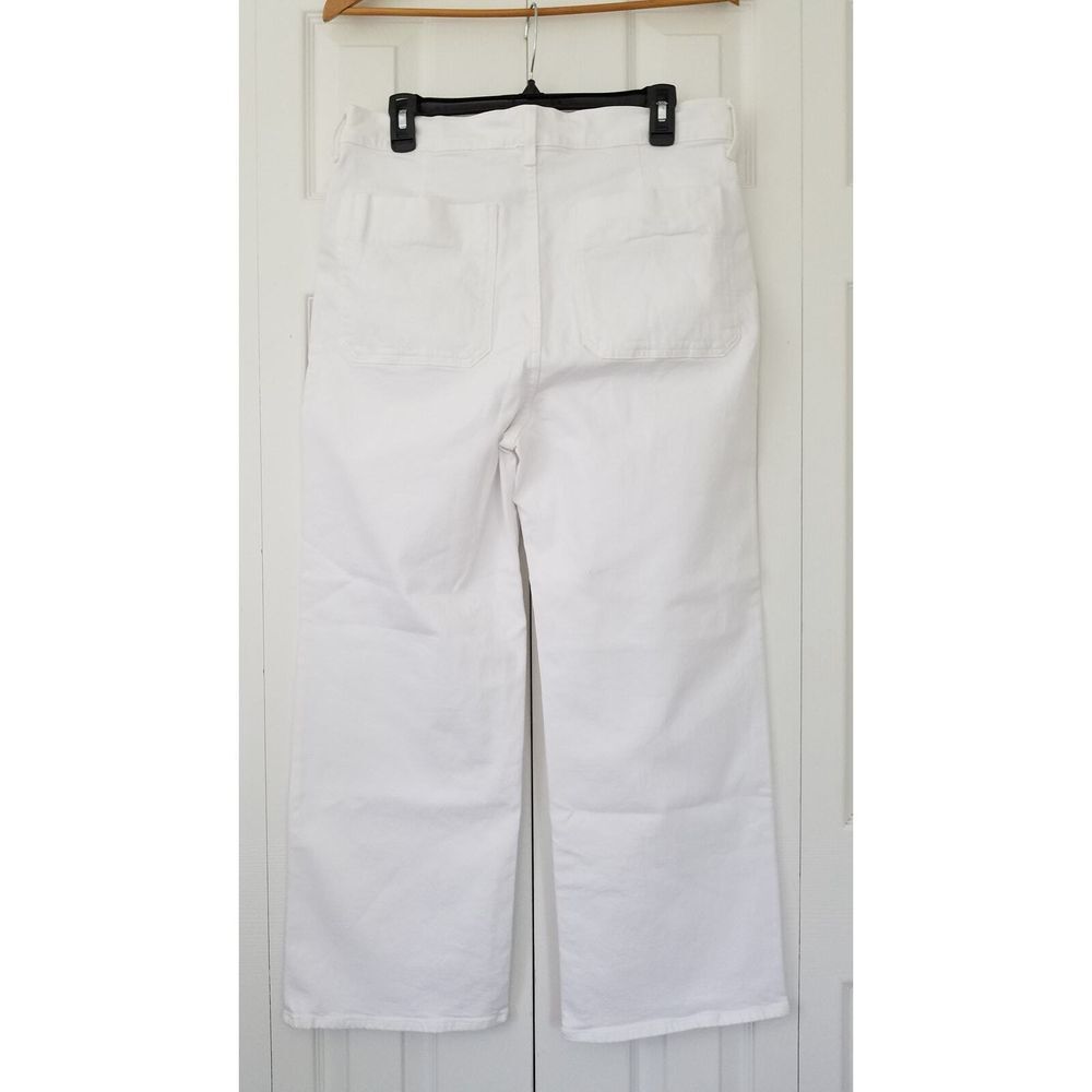 J. Crew Sailor Slim Wide Leg Jeans Womens Size 31 White Ankle NWT $148 BX940 - Picture 3 of 7